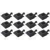 Outdoor Solar Lamps 12 pcs LED Square 4.7" Black