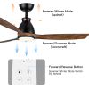 52 in. Outdoor/Indoor Integrated LED Imitation  Modern Ceiling Fan with Lights and Remote Control