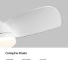 YUHAO 28 in. Integrated LED Kid's Room Matte White Ceiling Fans with Light Kit and Remote Control