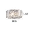 Crystal Chandelier 2-Light Modern Flush Mount Ceiling Light Fixture