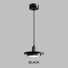 Nordic Round Marble Minimalist Chandelier (Color: black)