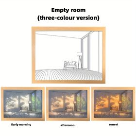 1pc 3D Papercut Night Light, Creative Light Painting Wall Hanging Decoration Table Lamp Trinket Led Small Night Light Birthday Gift (size: Large Size)